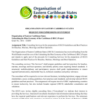 OECS: Unleashing the Blue Economy of the Caribbean (UBEC) Project - Consulting Services for the preparation of OECS Guidelines and Best Practices for Beaches, Marinas, Moorings and Boat Operators